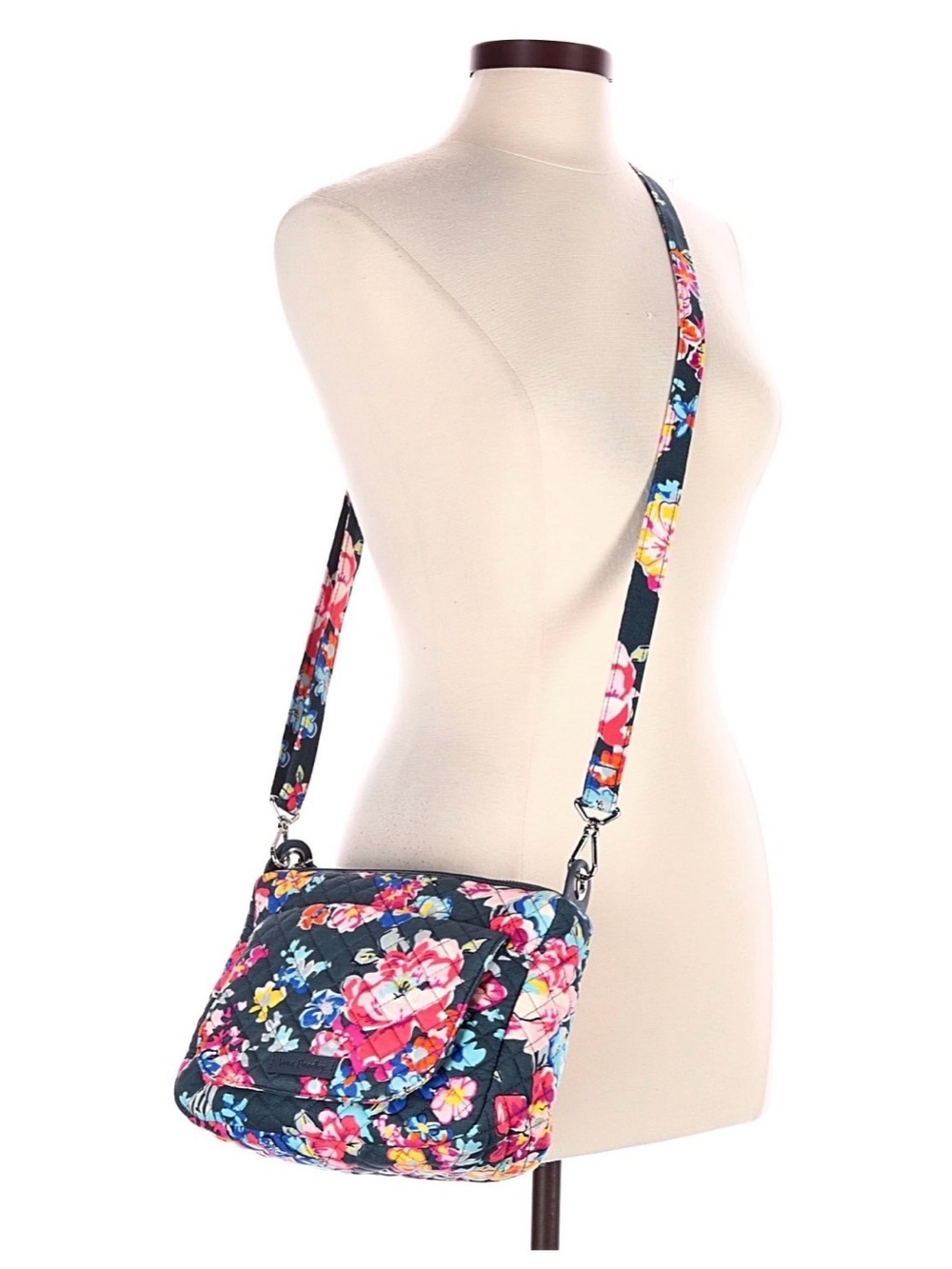 Vera Bradley Carson Mini Shoulder Bag/Crossbody Pretty Posies